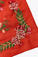 EMBROIDERED COTTON SCARF