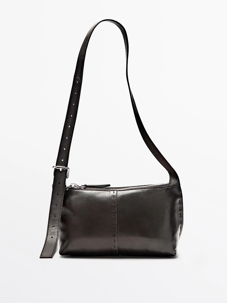 Mini-sac à bandoulière en cuir nappa