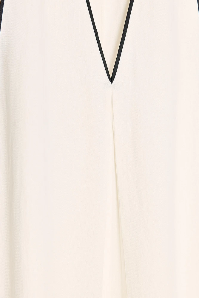 ZW COLLECTION LINEN BLEND DRESS WITH TRIM