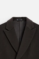 DOUBLE BREASTED WOOL BLEND COAT