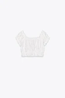 RUFFLED CROP TOP