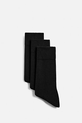 3-PACK OF PLAIN SOCKS