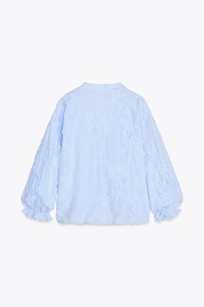STRUCTURED STRIPED POPLIN BLOUSE