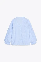 STRUCTURED STRIPED POPLIN BLOUSE