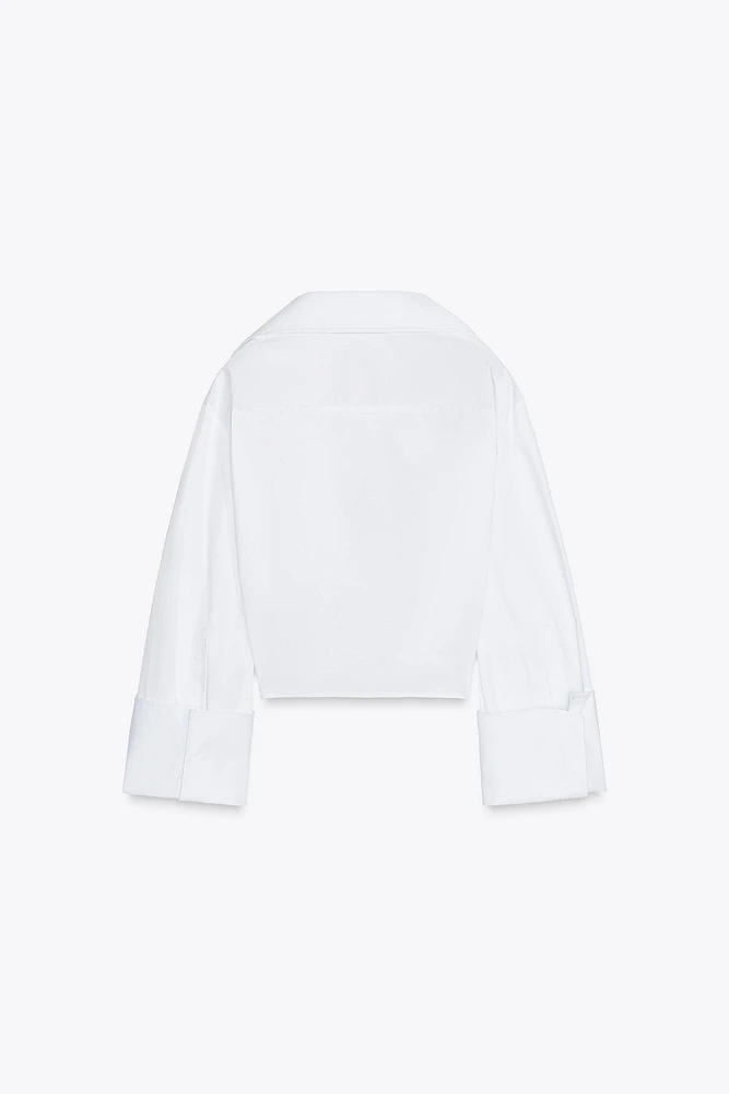 KNOTTED GABARDINE SHIRT