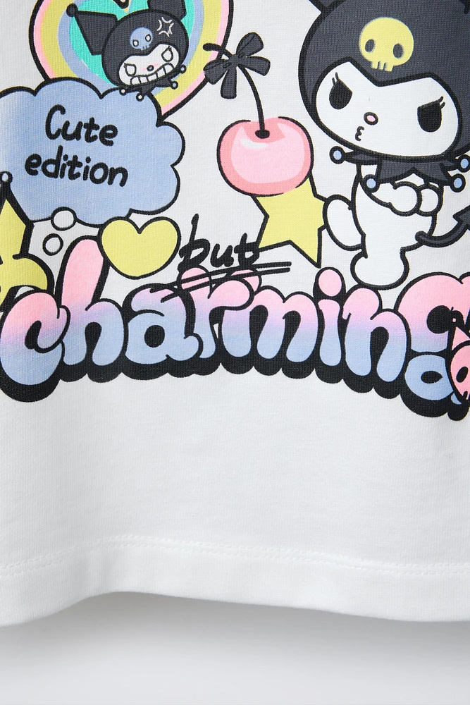 T-SHIRT IMPRIMÉ KUROMI © SANRIO