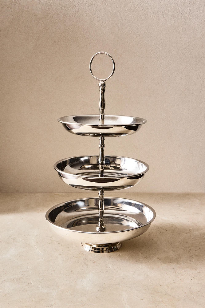 3-TIER STEEL SERVING DISH