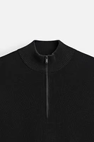 ZIP COLLAR SWEATER