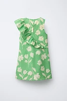 ROBE IMPRIMÉE FLEURS VOLANTS