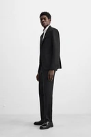 WOOL BLEND TUXEDO SUIT BLAZER