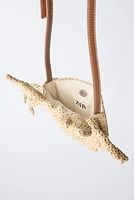 SAC BANDOULIÈRE CRABE EFFET RAPHIA