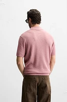 RIB KNIT POLO SHIRT