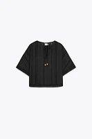 BLOUSE BRODÉE ET PERFORÉE