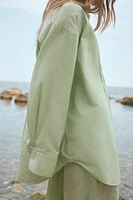 CHEMISE OVERSIZE EN POPELINE RAYÉE