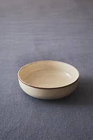 PORCELAIN BOWL WITH ANTIQUE FINISH RIM