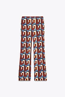 ZW COLLECTION PRINTED FLARE PANTS