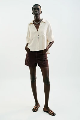 SHORT LINEN SHIRT