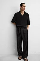 TEXTURED KNIT POLO SHIRT