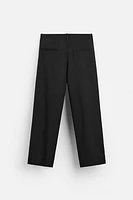 STRAIGHT LEG VISCOSE BLEND PANTS