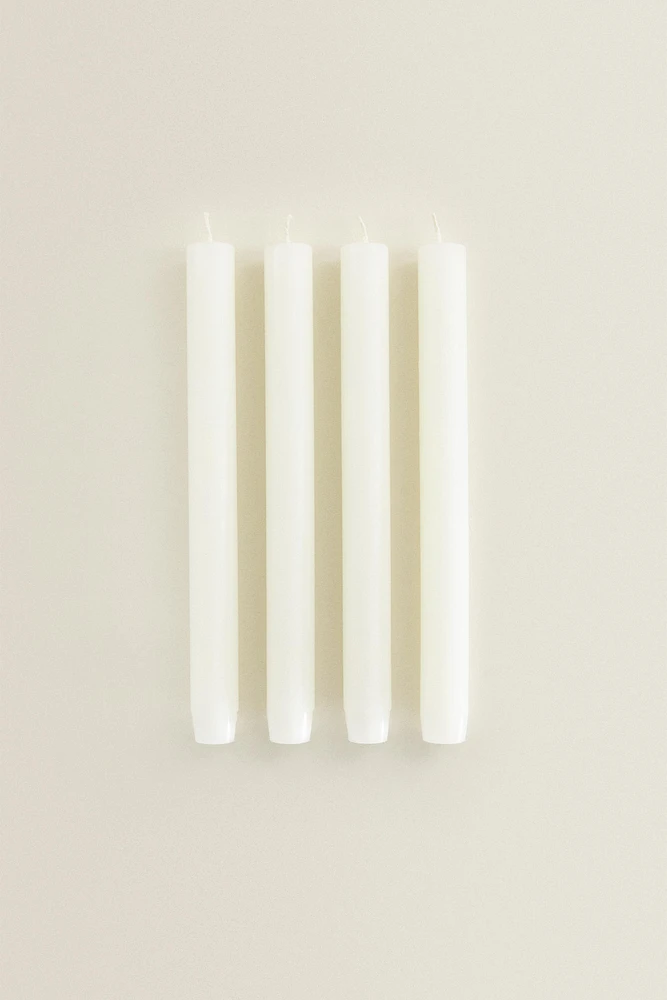 LOT BOUGIES LONGUES DÉCORATIVES CYLINDRE (LOT DE