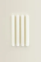 LOT BOUGIES LONGUES DÉCORATIVES CYLINDRE (LOT DE