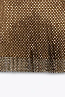 RHINESTONE MINI SKIRT