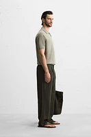 100% LINEN KNIT POLO SHIRT