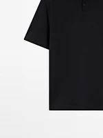 Short sleeve cotton polo shirt