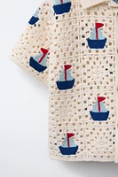 CROCHET BOAT KNIT SHIRT