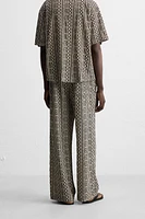 PERFORATED JACQUARD RELAXED FIT PANTS
