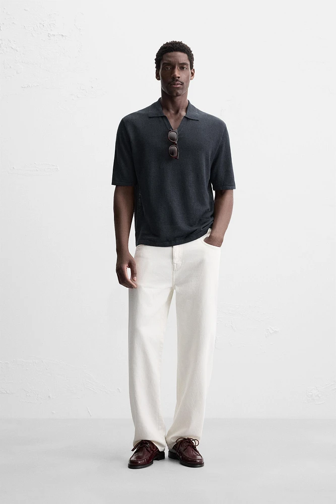 100% HEMP KNIT POLO SHIRT