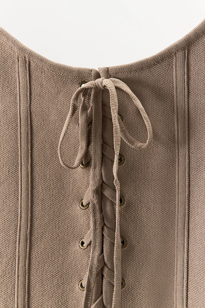 LACED KNIT CORSET