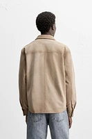 SUEDE OVERSHIRT