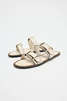 SANDALES DOUBLE BRIDE BOUCLES