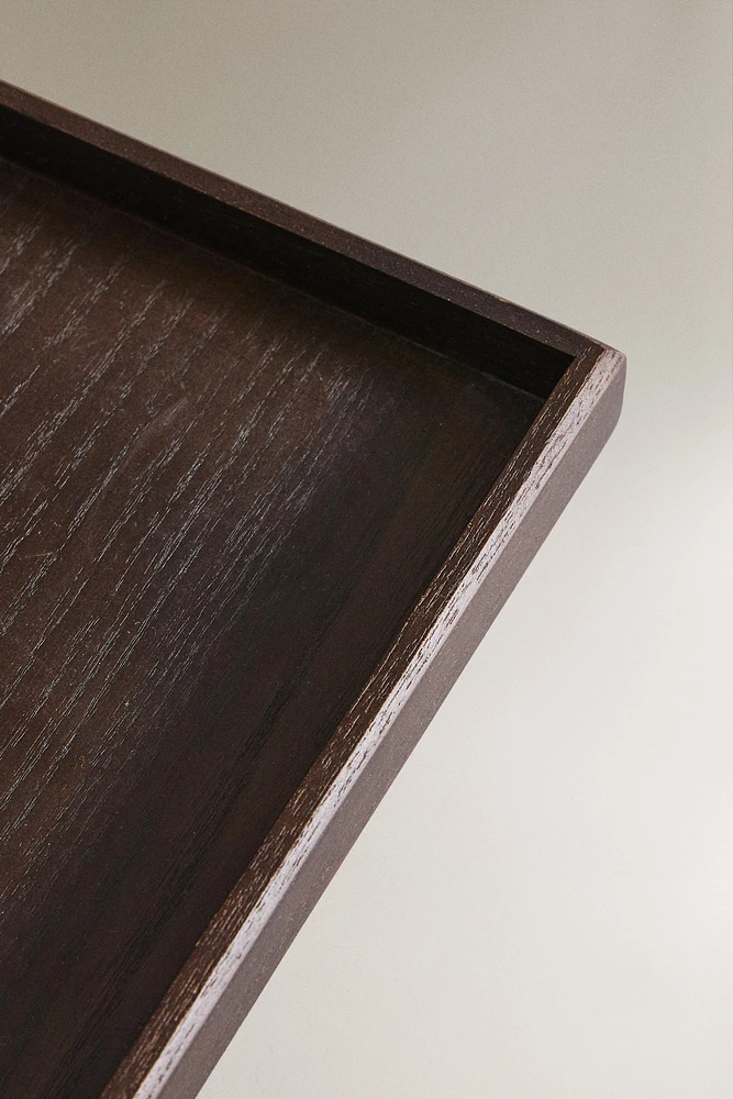 WOODEN BATHROOM TRAY