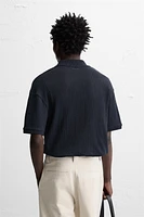 TEXTURED KNIT POLO SHIRT