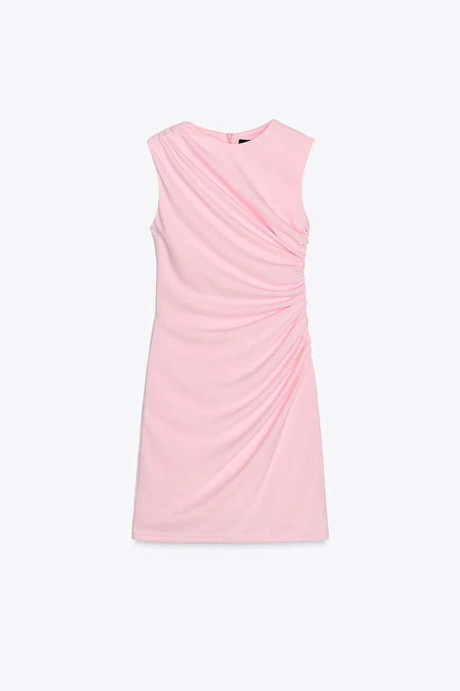 SHORT DRESS WITH RUCHING