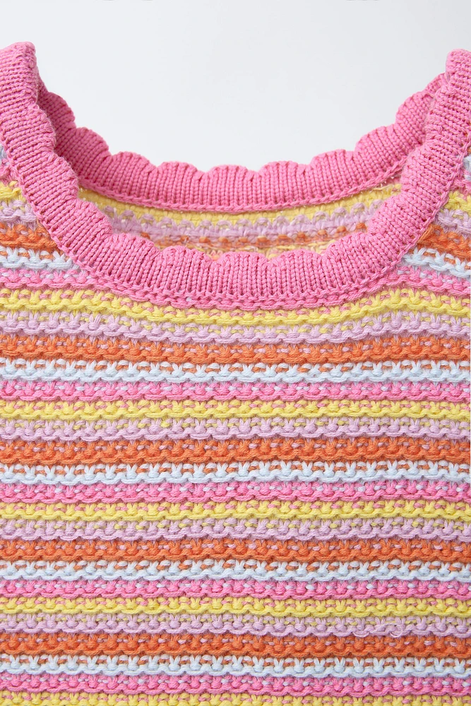 TOP EN MAILLE RAYURES