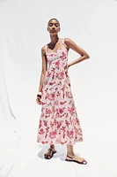 ROBE MIDI IMPRIMÉE ET AJOURÉE