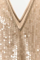 ROBE À FIL MÉTALLISÉ ET SEQUINS