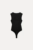 RUCHED POLYAMIDE BODYSUIT