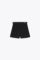 BELTED BOX PLEAT SKORT