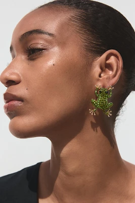 SPARKLY FROG EARRINGS