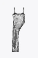 TOP ASYMÉTRIQUE À SEQUINS