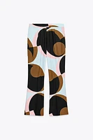 PANTALON À IMPRIMÉ GÉOMÉTRIQUE MINI FLARE