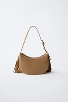 SUEDE FRINGE SHOULDER BAG