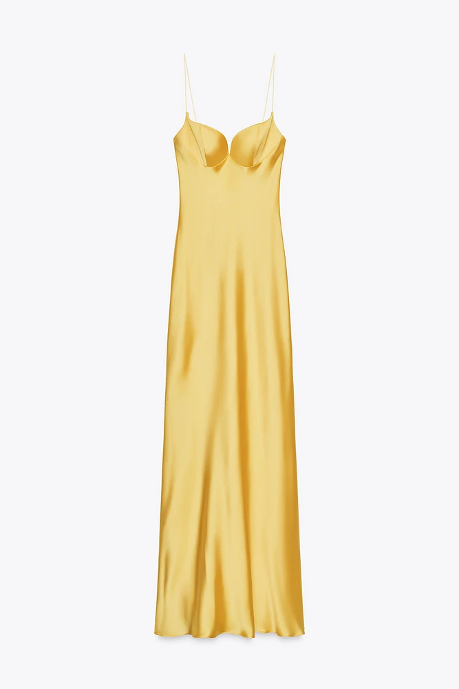 SATIN LONG DRESS