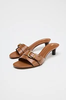 BUCKLED HEELED SANDALS