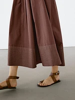 Bodice dress with contrast seams