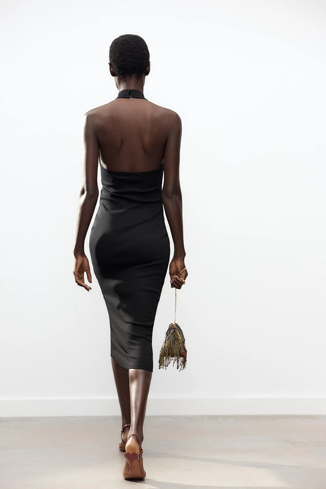 MIDI HALTER DRESS